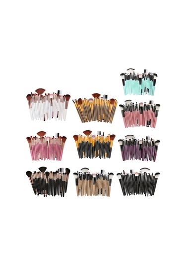 Reedark 25 Parçalık Profesyonel Makine Fırçası Seti - Fondöten, Allık Ve Göz Farı İçin Yumuşak Kıllar