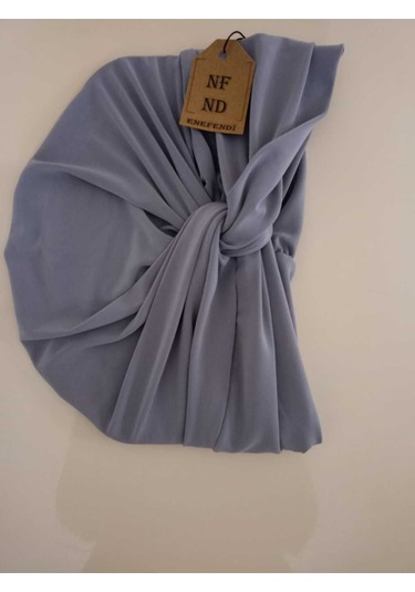 Dış Bone Hazır Geçmeli Tarz Tesettür Gri Hijab Sosyete Bone Süslü Sandy Kumaş Çok Renkli