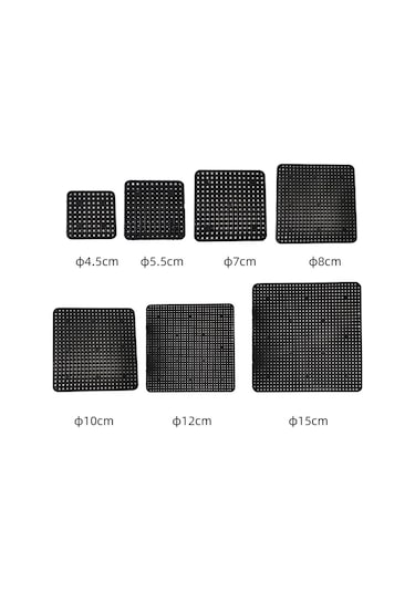 8cm 10pc-5/10pcs Saksı Delik Örgü Pedi Kare Bonsai Saksısı Alt Izgara Mat Saksı Filtre Ekranı Drenaj Netleştirme Bahçe Malzemeleri