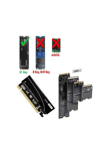 JEYI Coldswift M.2 NVMe to PCIe 3.0 X16 Soğutuculu Adaptör