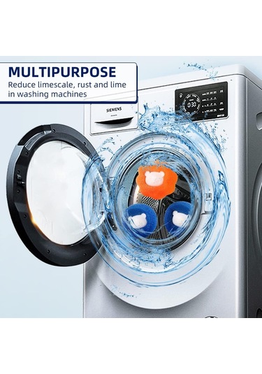 Youmex Yumuşak Sponge Ve Polypropilen Çamaşır Topları - Kumaşlardan Tüy, Peluş Ve Kir Giderici - Çamaşır Makinesi Ve Kurutucuda Kullanım - Tekrarlı Kullanımlı - Mavi Ve Turuncu - 6 Adet Diğer