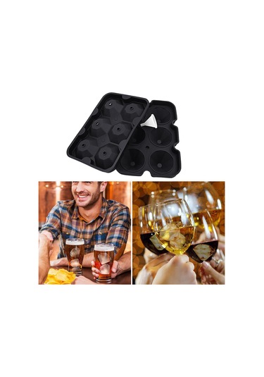 Geeroyoo 6 Izgara Elmas Şekilli Silikon Buzluk Kalıbı, Güneş Kapaklı Ve Küçük Huni İle, Kolay Buz Çıkarımı, Gıda Grade, Mutfak/restoran Kullanıma Uygun Çok Renkli