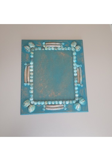 Âric El Yapımı Doğal Deniz Kabuklu Ahşap Çerçeve