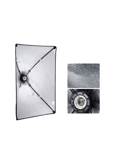 Deyatech 50 x 70 CM 2'li Video Işığı Softbox Seti + 1.8 M 2 x Işık Ayağı + 2 x Lamba + Çanta