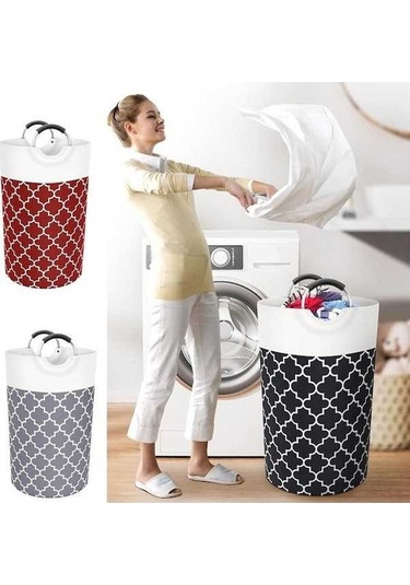 Novahub Kırmızı 82l Katlanır Çamaşır Sepeti, Elbise Çantası, Yatak Odası İçin Kırmızı