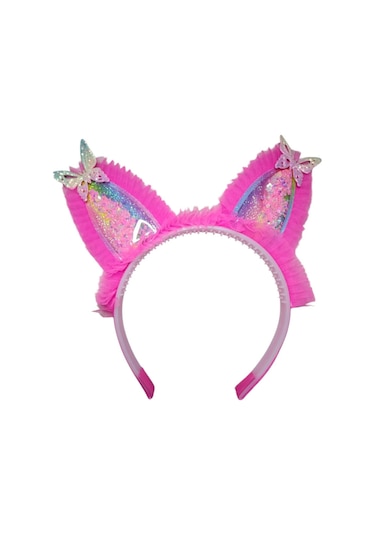 Prenses Renkli Çocuk Taç - Premium Ürün Pembe Çiçekler