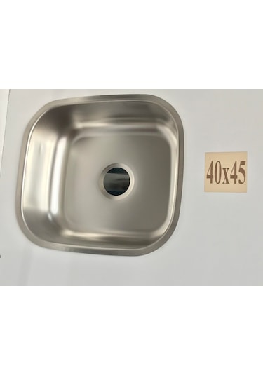 Ekosan 40 x 45 Kare Paslanmaz Eviye + Sifon