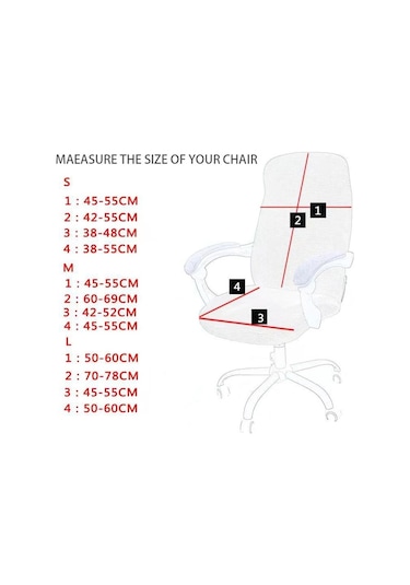 Streç Sandalye Kılıfı Ofis Bilgisayar Koltuğu Koltuk Kılıfı M