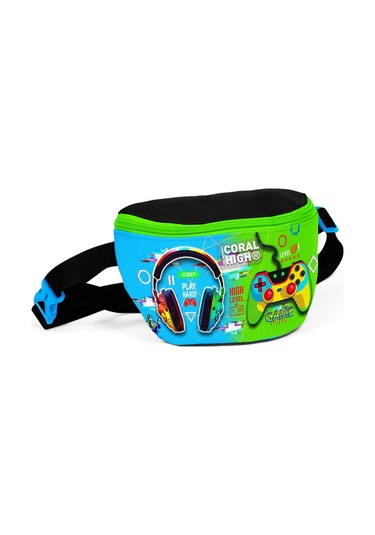 Coral High Kulaklık Game Baskılı Erkek Çocuk Bel Çantası Çok Renkli