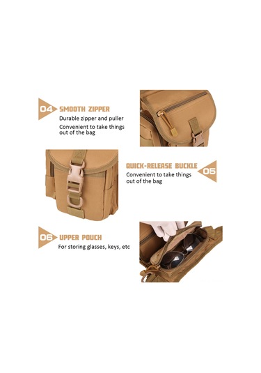 Teltree Dış Mekan Ayak Çantası, 800d Oksford Kumaşı, Su Geçirmez, Dayanıklı, Çok Amaçlı Bel/omuz Çantası, Outdoor Spor/fotoğrafçılık İçin Siyah