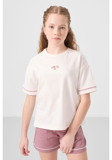 Ekru-gül Kurusu Pamuklu Yumuşak Dokulu Standart Fit Basic Kız Çocuk Şort Takım - 75183 Ekru - Gülkurusu Ekru-gül Kurusu Pamuklu Yumuşak Dokulu Standart Fit Basic Kız Çocuk Şort Takım - 75183 Ekru - Gülkurusu