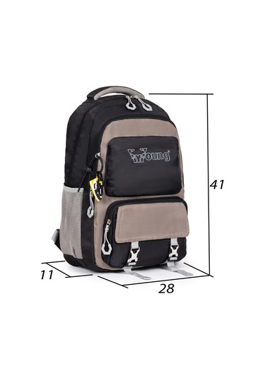 Şehir Hayatına Uyumlu Hafif Okul Sırt Çantası Günlük Kullanımda Maksimum Pratiklik - Siyah Siyah