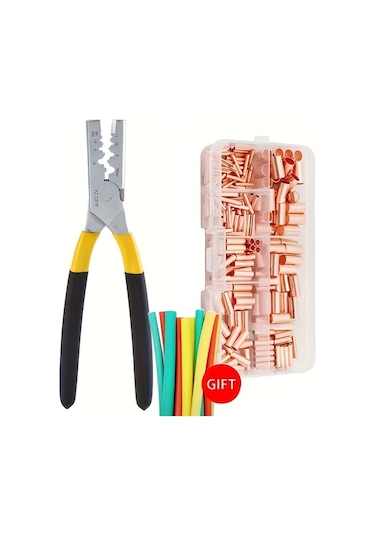 Dashanshop Swanamb Profesyonel Kablo Krimpleme Pensesi 250 Parça Gt Bakır Terminal Seti Pz0.5-16