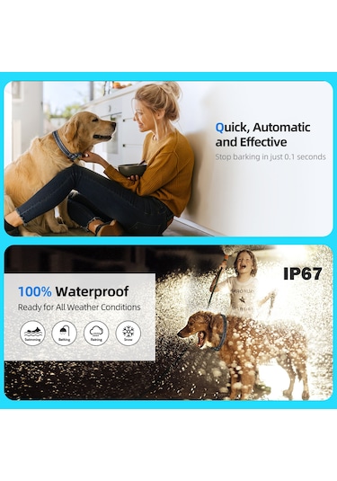 Uu0297 Köpek Eğitim Cihazı Köpekler İçin Havlama Tasması Renkli Siyah