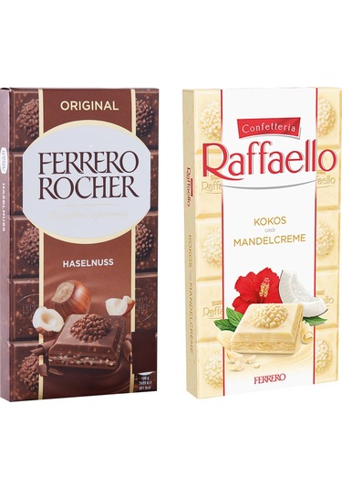 Ferrero Rocher Original 90 Gr + Raffaello Kokos Beyaz Çik. 90 Gr 2 Li Paket