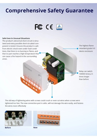 Ranyeek Sonoff Mını R4 Akıllı Anahtar Modülü: Wifi İle Uzaktan Kontrol, Çift Kontrol Fonksiyonu, Alexa Ve Google Home Uyumlu, Ev Otomasyonu Beyaz