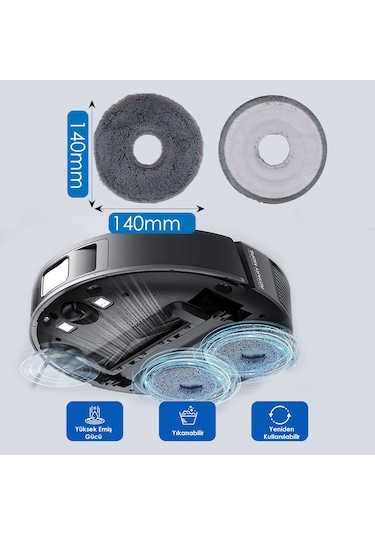 Dreame Bot L10 S Plus Robot Süpürge Mop Pedi / Bezi 4 Adet