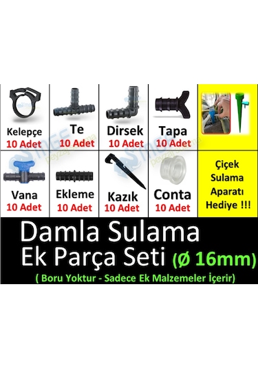 Mgf Damlama Sulama Ek Parçaları Aparatları Karışık Kurtağzı Set