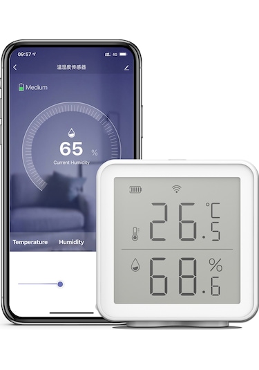 Ximistore9 Akıllı Wıfı Sıcaklık Ve Nem Sensörü, Pilsiz, Uzaktan İzleme İmkanı