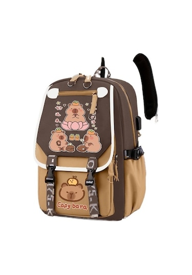 Wawashop Yeni Büyük Kapasiteli Ultra Hafif Sevimli Öğrenci Okul Çantası Dnasl3 Renkli