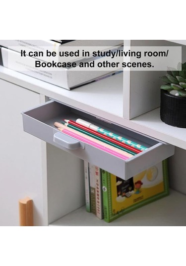 Beyaz Gizli Masa Çekmecesi Kendinden Yapışkanlı Plastik Makyaj Takı Masası Depolama Çekmecesi Mutfak İçin