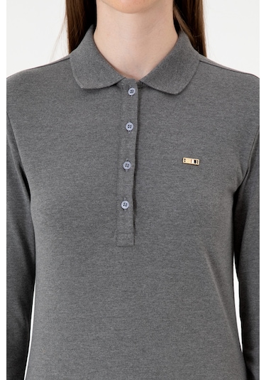 U.s. Polo Assn. Kadın Antrasit Melanj Sweatshirt 50313593-vr081 Antrasit Melanj