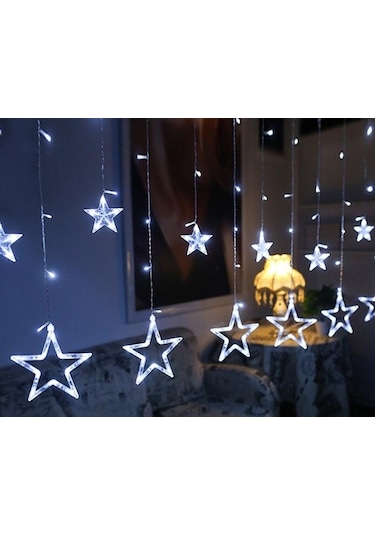 Sones 220v Ab Fişi Led Yıldız Işığı Noel Işıkları İç/dış Dekoratif Aşk Perdeleri Lambası Tatil Düğün Partisi Aydınlatması İçin Beyaz