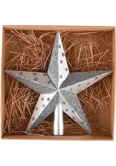 Karaca Home New Year Yılbaşı Yıldız Ağaç Başlığı Gümüş 153.09.01.1859