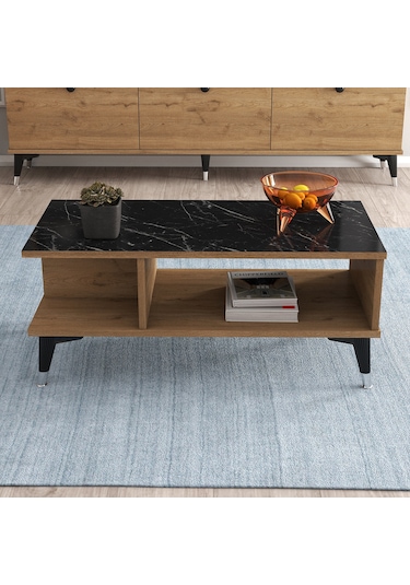 MOXEN MS2 MİRA ORTA SEHPA SEPET-BENDİR / MERMER DESENLİ
