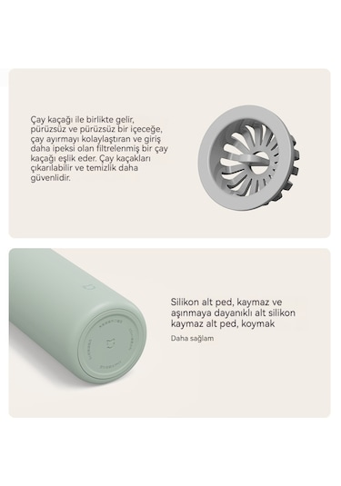 Xiaomi Taşınabilir Termos Bardak-pembe