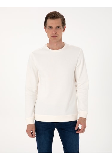 Pierre Cardin Erkek Ekru Sweatshirt 50314978-vr019 Ekru