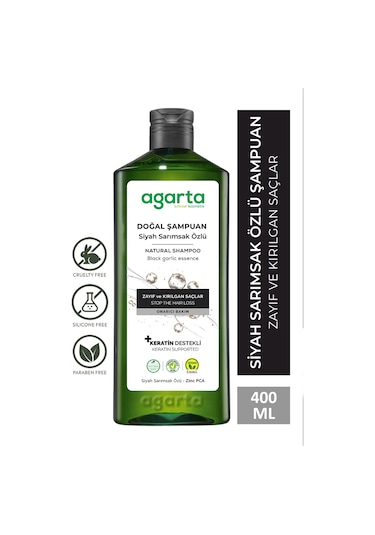 Agarta Saç Dökülmesine Karşı Siyah Sarımsaklı Şampuan 400 ML