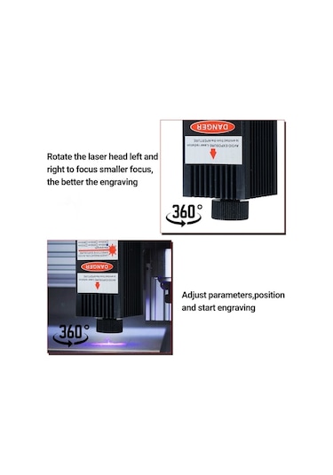 Novahub Lazer Gravür Modülü Optik Fokuslu Laser Engraving Module 3pın Interface 450nm 500mw Module Hea
