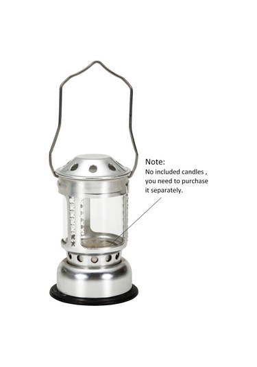 Mufunye Kamp İçin 2'li Tealight Mumlar - 2 Gümüş Çok Renkli