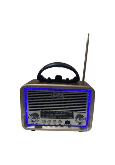 3 Bant Nostajik Usb Bluetooth Ledli Radyo 3914