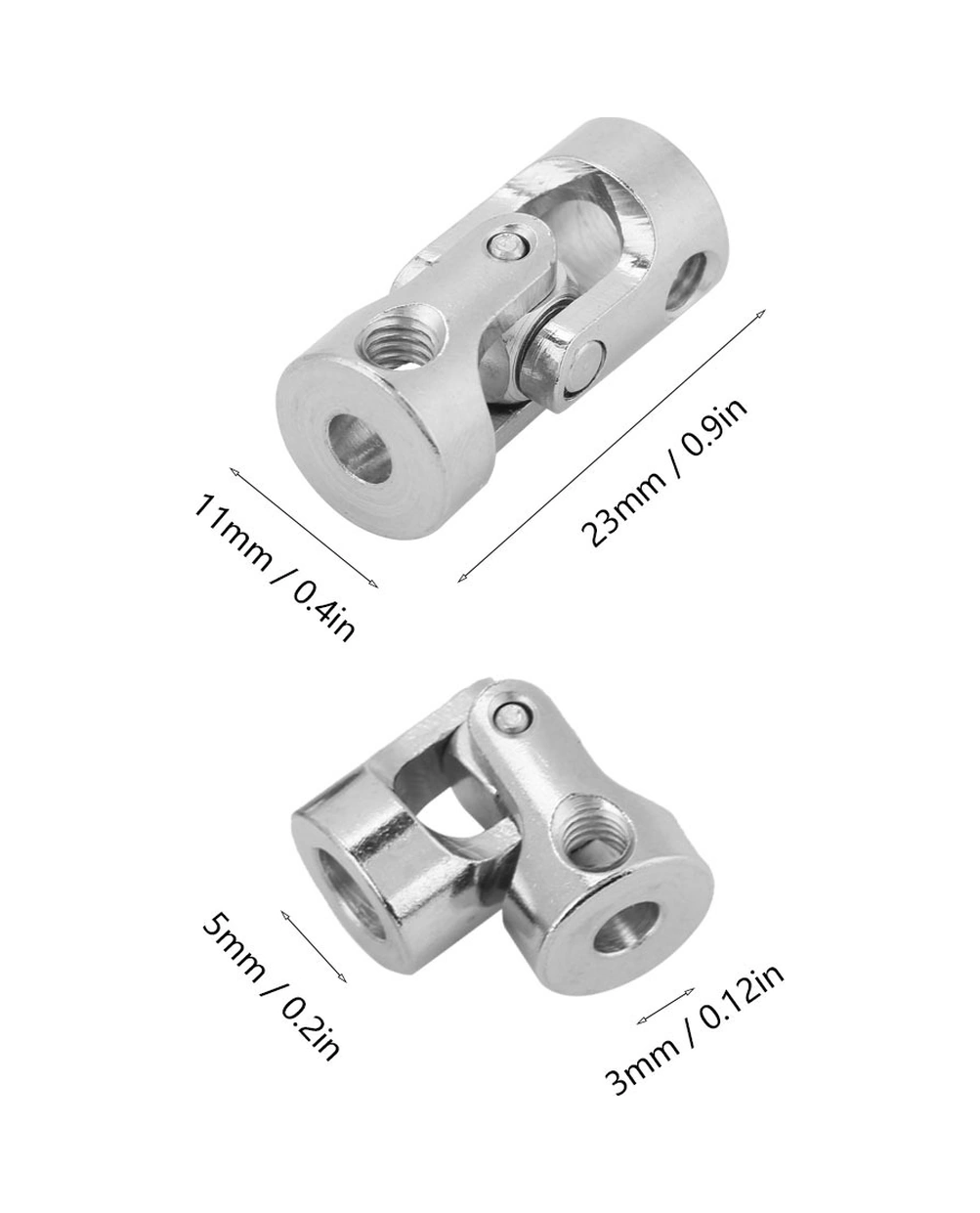 Tenfowee 4 Adet Metal Universal Eşleşme 3 5mm İç Çap , 23mm Uzunluk, 11mm Dış Çap - Model Araç, Gemi, Robot İçin Dönel Hareket Vites Bağlantısı