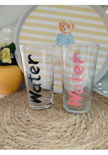 Md Water Bardak 570 Ml 2'li Set -pembe & Siyah Siyah