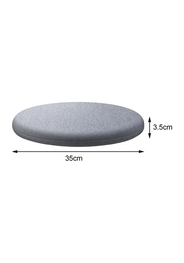 Homyl Yuvarlak Koltuk Pedi Tabure Minderi Yumuşak Açık Gri 35cm