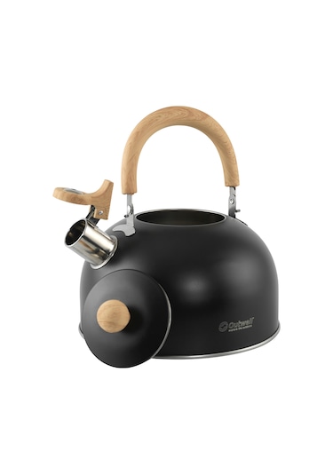 Outwell Tea Break Kettle Lux 2.2 Litre L Black Düdüklü Çaydanlık Demlik Siyah