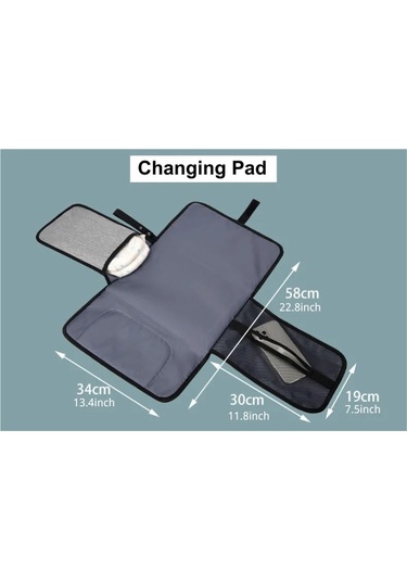 Jialan Bebek Bezi Çantası Sırt Çantası Bebek Essentials Seyahat Gri