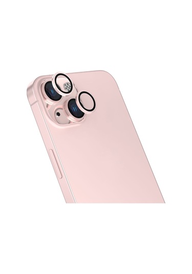 Forzacase İphone 15 Plus İle Uyumlu Kamera Camı Lens Koruyucu Halka Seti - Fc381 Pembe