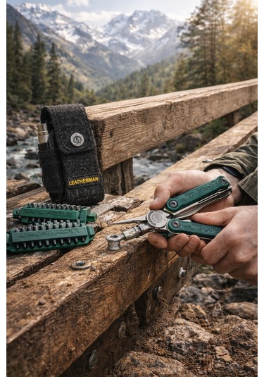 Leatherman Kamp Wave Alpha Cascadia Tam Set Full Paket Yeşil