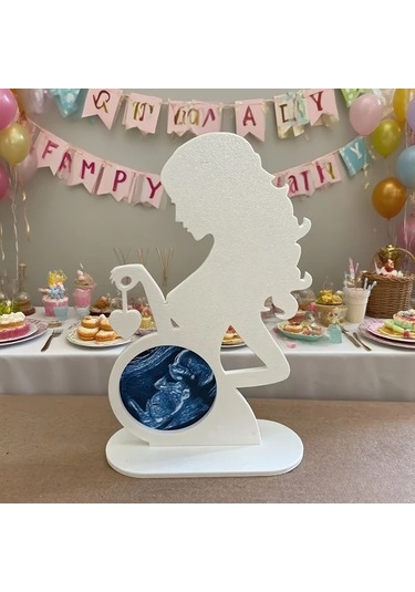 Willowhaven Beyaz Renkli İlk Ultrason Fotoğraf Çerçevesi Kalp Şekilli Hafif Ve Dayanıklı Anı Ürünü