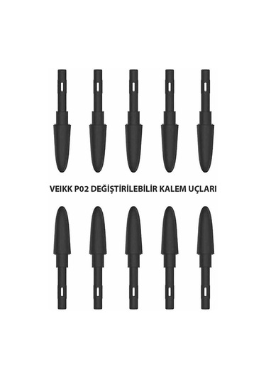 veikk A50. A15 ve A15 Pro Grafik Tablet Kalemi için 10 Adet Uç