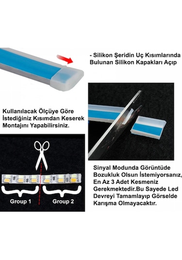 Far Üstü Kayar Led Açılış Animasyonlu Selamlamalı 60cm 2 Adet