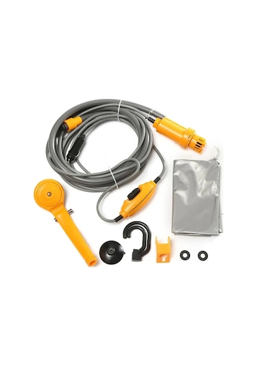 Sarı-açık Essentials Evrensel Araba Yıkama Duş Seti Taşınabilir Elektrikli Pompa Açık Kamp Seyahat Araba Yıkama Yürüyüş Evcil Hayvan Yıkama Makinesi