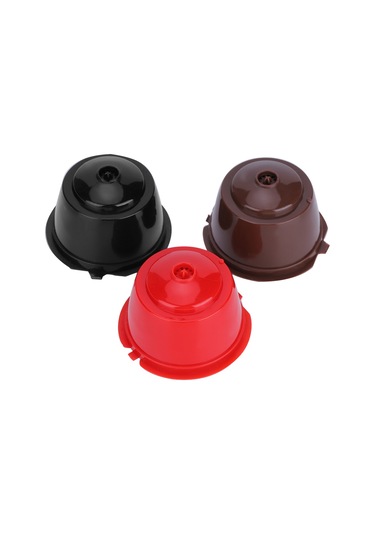 Maiyame Dolce Gusto Yeniden Doldurulabilir Kahve Kapsülü, Sünger Kaşık Setiyle, Sağlıklı Ve Çevre Dostu Kırmızı, Kahverengi, Siyah