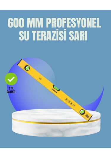 Dayanıklı Plastik Gövdeli 600 Mm Su Terazisi