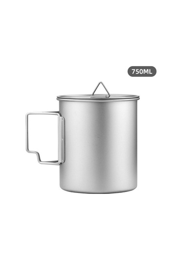 Padalink 750ml Katlanabilir Tutacaklı Titanium Kamp Su Termosu, Hafif Ve Dayanıklı, İç Ve Dış Kullanım İçin Uygun Gümüş