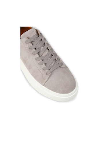 Deery Erkek Hakiki Süet Gri Sneaker Ayakkabı - 04651mgrıe02